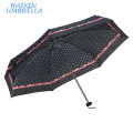 Empresas de manufatura chinesas Mini Sombrillas Pontos e corações Custom Print 5 Folding Umbrella Pocket Size